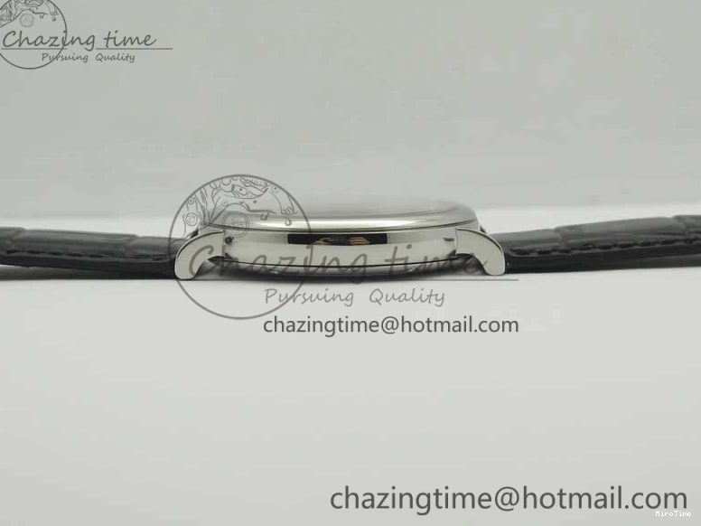 MIROTIME 0210 Durable Portofino Automatic SS MKF 1:1 Best Edition Black Dial On Black Leather Strap MIYOTA 9015 V 7202